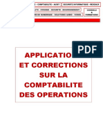 Applications Et Corrections Sur La Comptabilite Des Operations