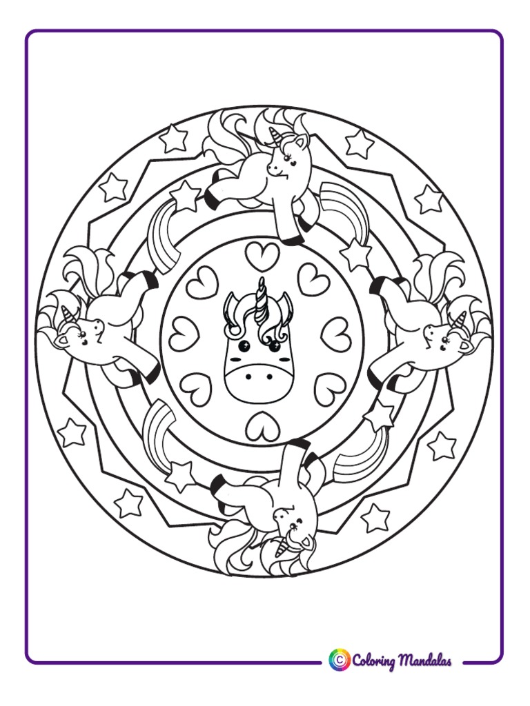 Unicorn Mandala 01 PDF