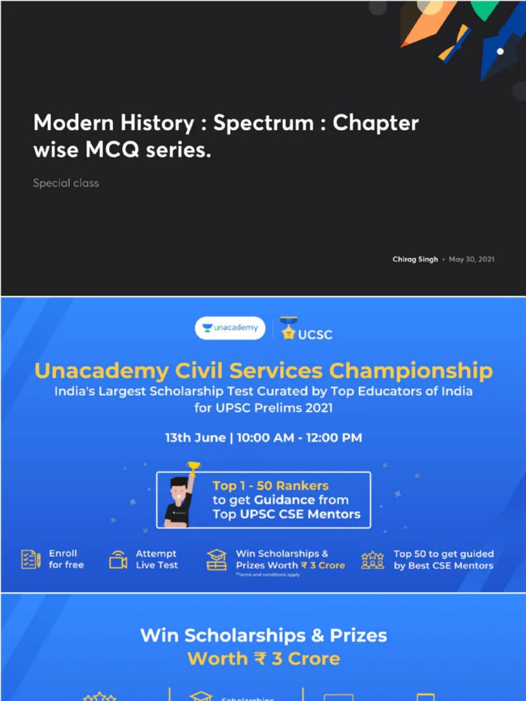 Modern History Spectrum Chapter Wise MCQ Series With Anno PDF