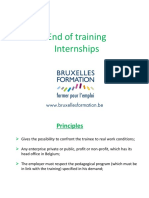 End of training internships