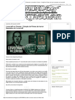 Mundo Tentacular - Lovecraft No Cinema - Coleção de Filmes de Horror Baseados em Lovecraft