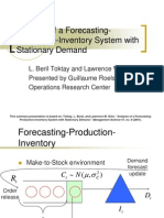 Analysis of A Forecasting Production Inventory System With Stationary Demand Forecast Evolution Models Guillaume Roels 1233779442126234 3