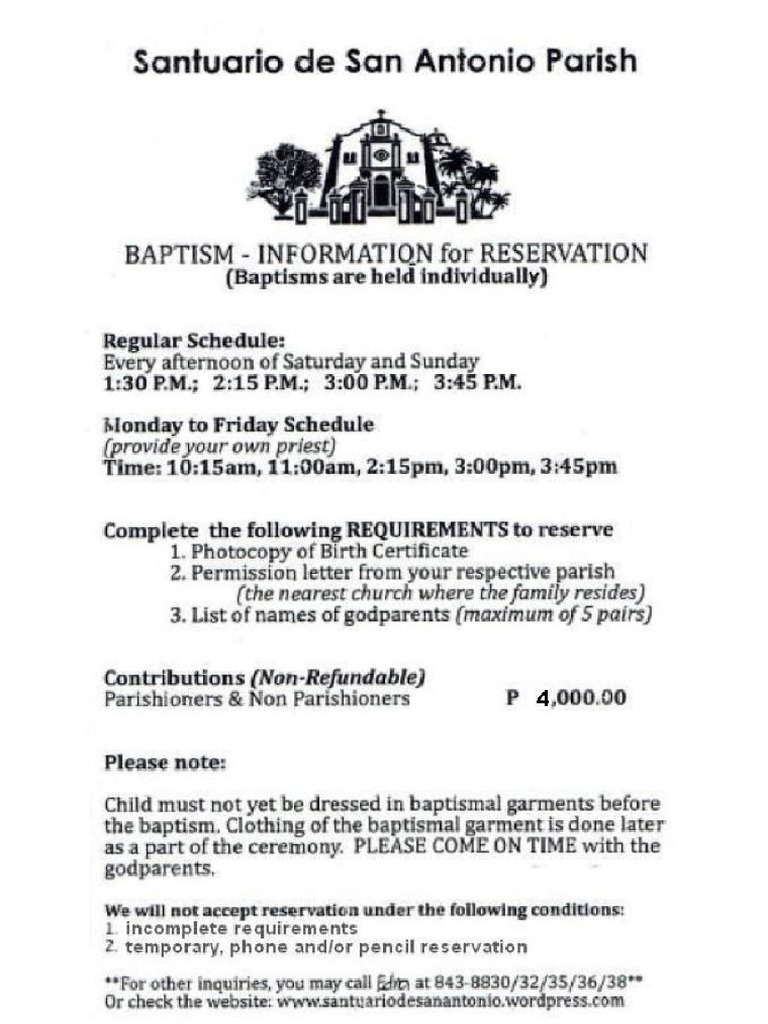 Baptism Form | PDF