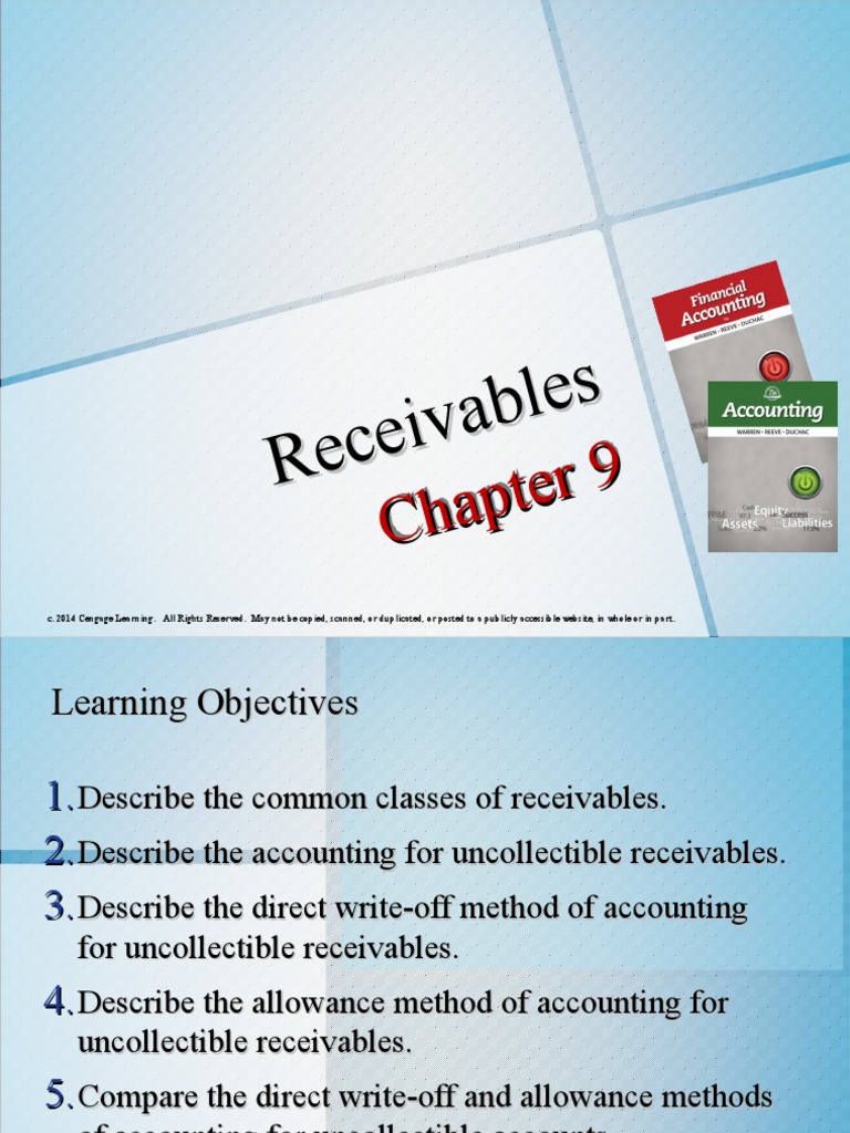 Ch09 WRD25e Instructor | PDF | Bad Debt | Debits And Credits