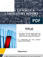 How To Write A Laboratory Report