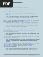 SQL Queries With All Answers