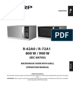 Manual Microwave R-62A0 & R-72A1 - OM - 0