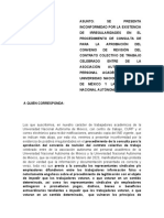 Formatos de Inconformidades en Las Consultas de Aprobaciòn Del Convenio de Revisión y de Legitimación Del CCT y Acreditación de Observadorers