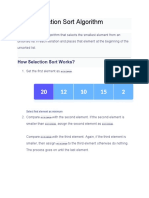 Selection Sort Algorithm