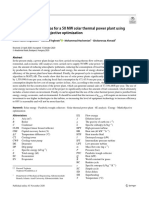 Finding susceptible areas for a 50Â MW solar thermal power plant using 4E analysis and multiobjective optimization (Journal of Thermal Analysis) (2020)