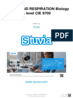 Stuvia 451056 Energy and Respiration Biology A Level Cie 9700