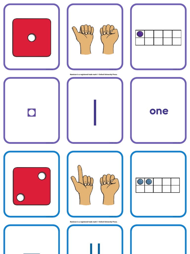 Representing Numbers Matching Cards 1 10 | PDF | Business | Social Science