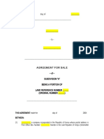 Agmts - Sale of Land Subdivision