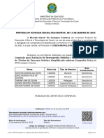 Bancas Prova Desempenho Didático e Títulos - Geografia Física