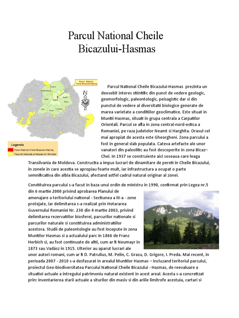 Parcul National Cheile | PDF