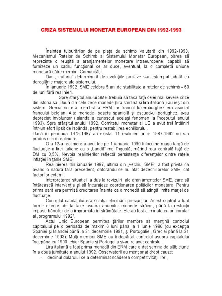 Criza Sistemului Monetar | PDF