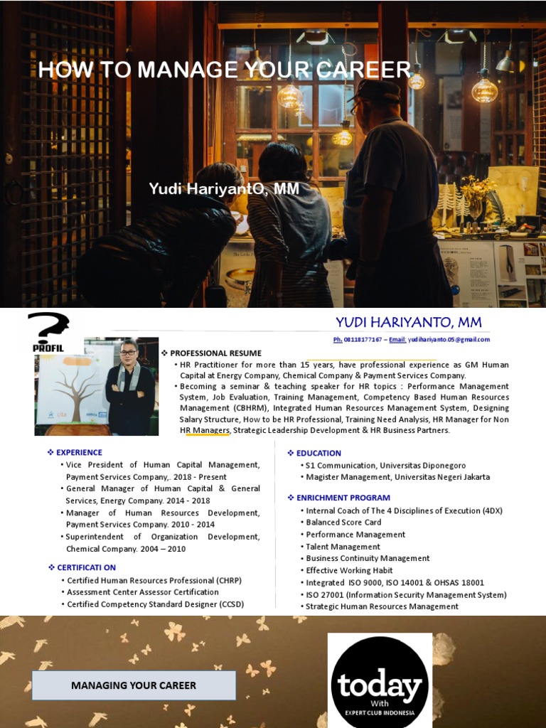 Managing Your Career ECI 2020 PDF Human Resource Management