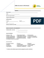 Formulario de Solicitacao de Informacao PJ