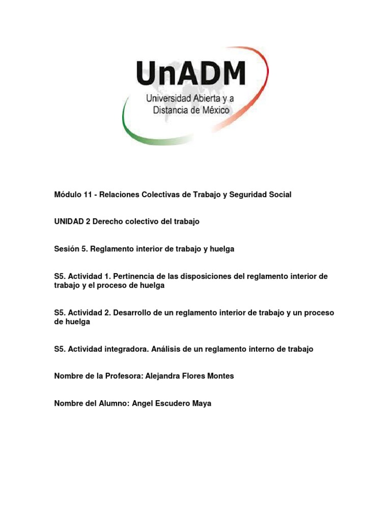Horarios y Huelga en el Trabajo M11 | PDF | Regulación | Derecho laboral