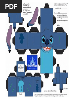 Stitch Paper Toy Paper Craft