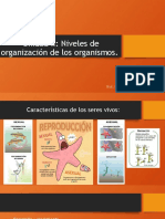 Unidad II Niveles de Organizacion de Los Organismos