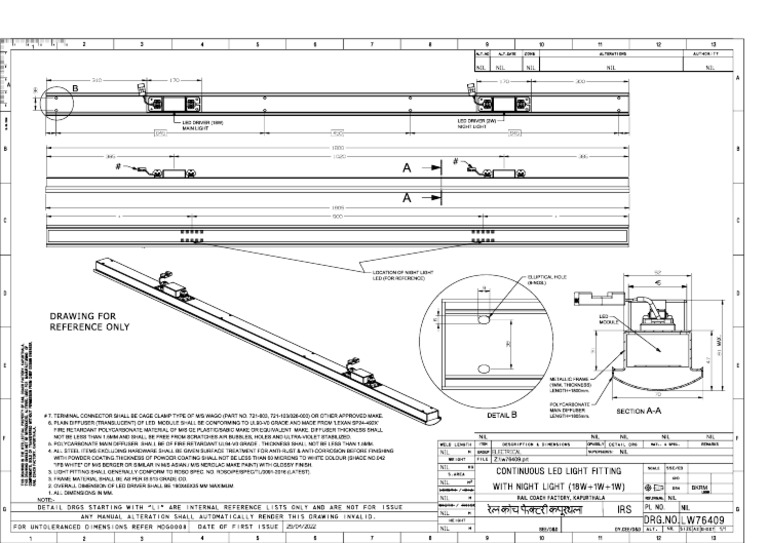 Ccl 1805mm-Lw76409 Rcf Drawing | PDF