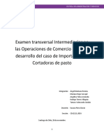 Examen Transversal Intermediarios en Las Operaciones de Comercio Exterior