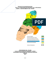 Proyecto de Investigación - Aproximación A La Configuración Regional de La Provincia Norte Departamento Del Tolima