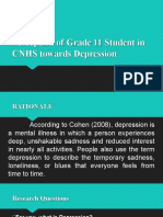 Perception of Grade 11 Student in CNHS Towards Depression