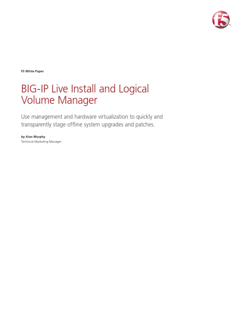 BIG IP Live Install and Logical Volume Manager | PDF | Virtualization ...