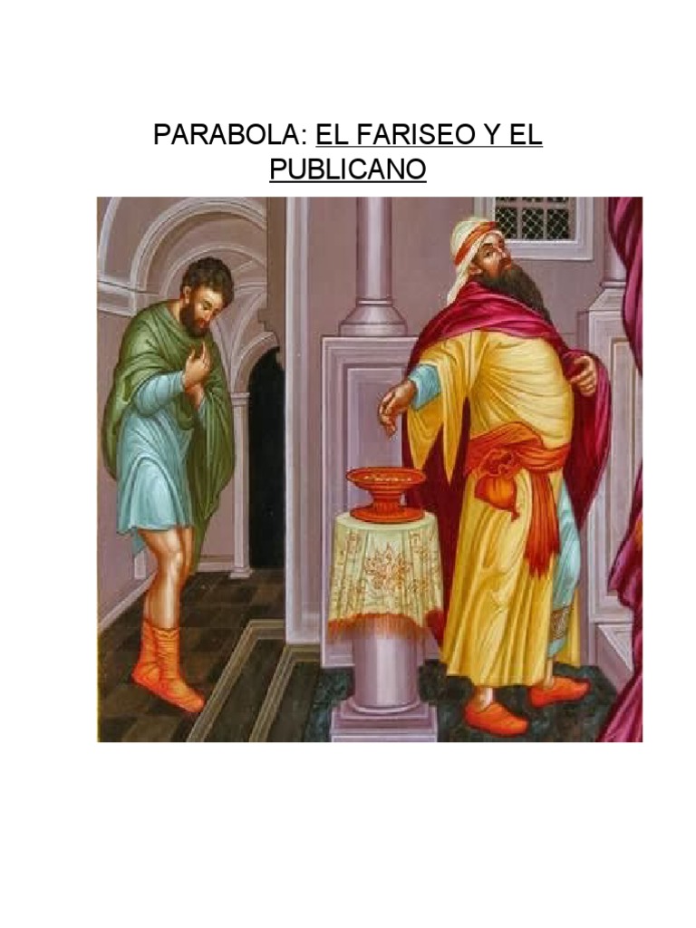 Parabola Fariseo y El Publicano PDF Pecado Jesús