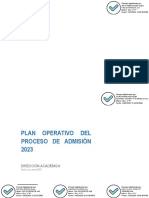 Plan Operativo Del Proceso de Admision 2023 - Inf. 007 - Versión Final (R) (R) (R) (R)