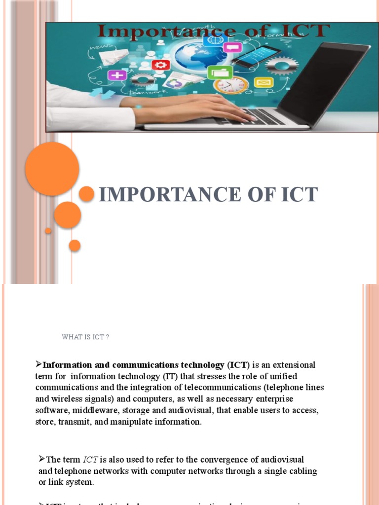 Ict Importance | PDF | Information Technology | Information And
