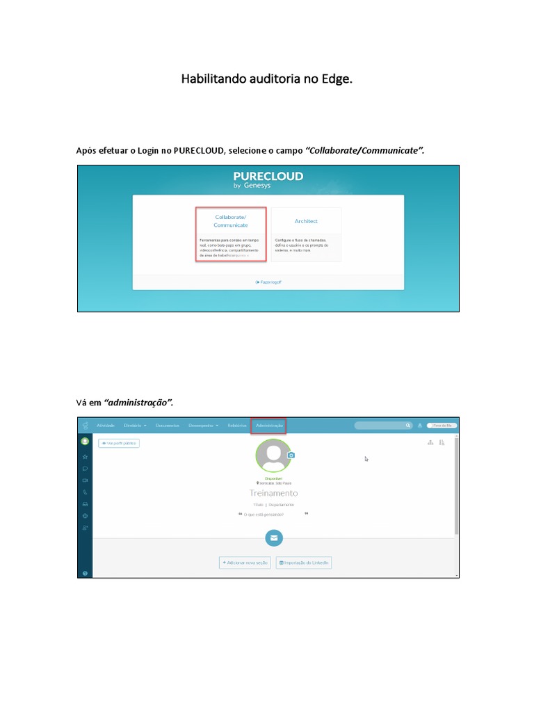 Habilitar auditoria Edge PureCloud PDF