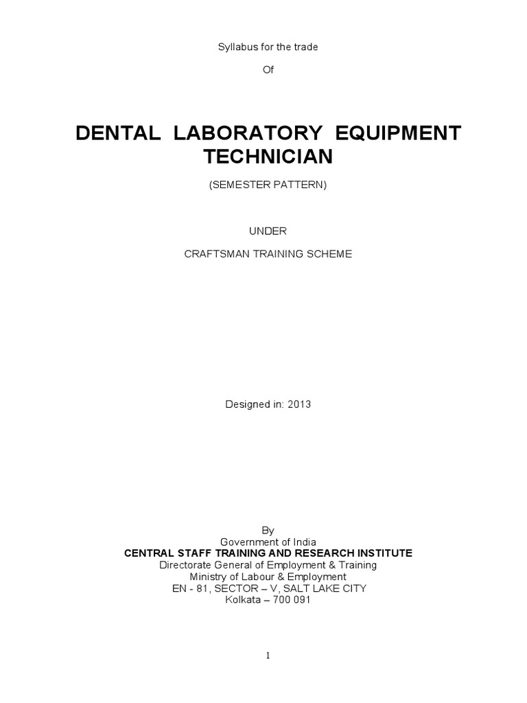 7 Dental Laboratory Technician PDF Dentures Orthodontics
