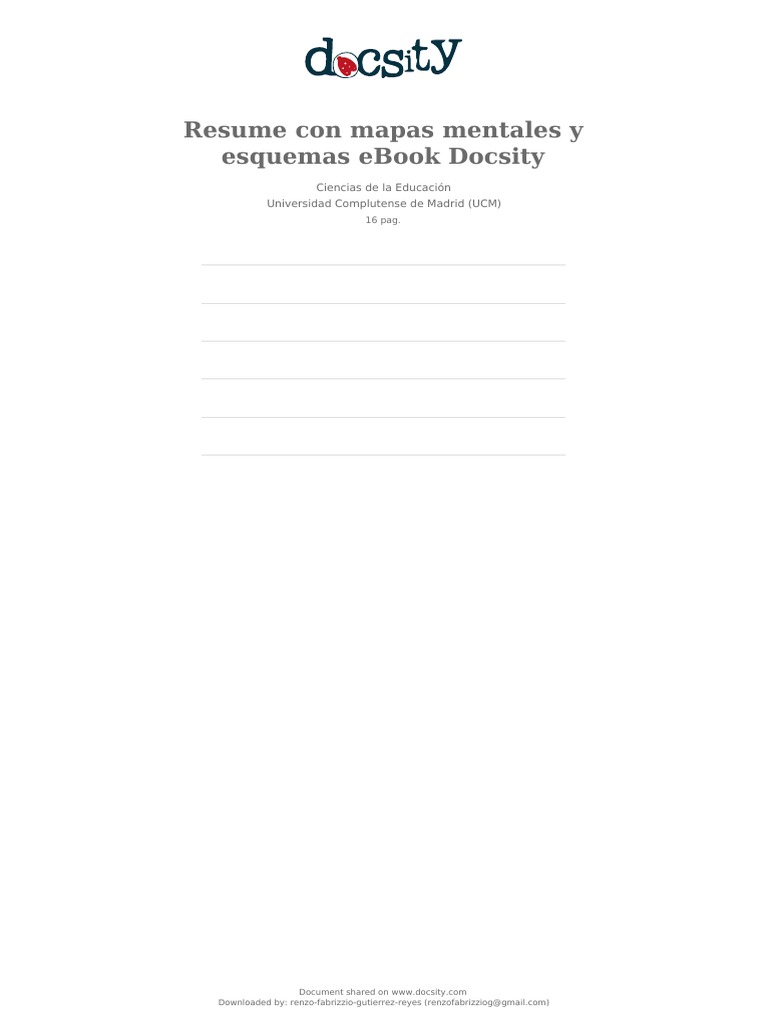 Docsity Resume Con Mapas y Esquemas Ebook Docsity Descargar gratis