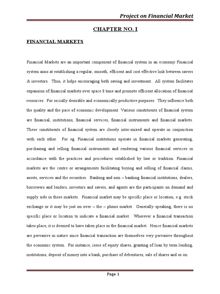 Financial Market Final | PDF | Financial Markets | Securities (Finance)