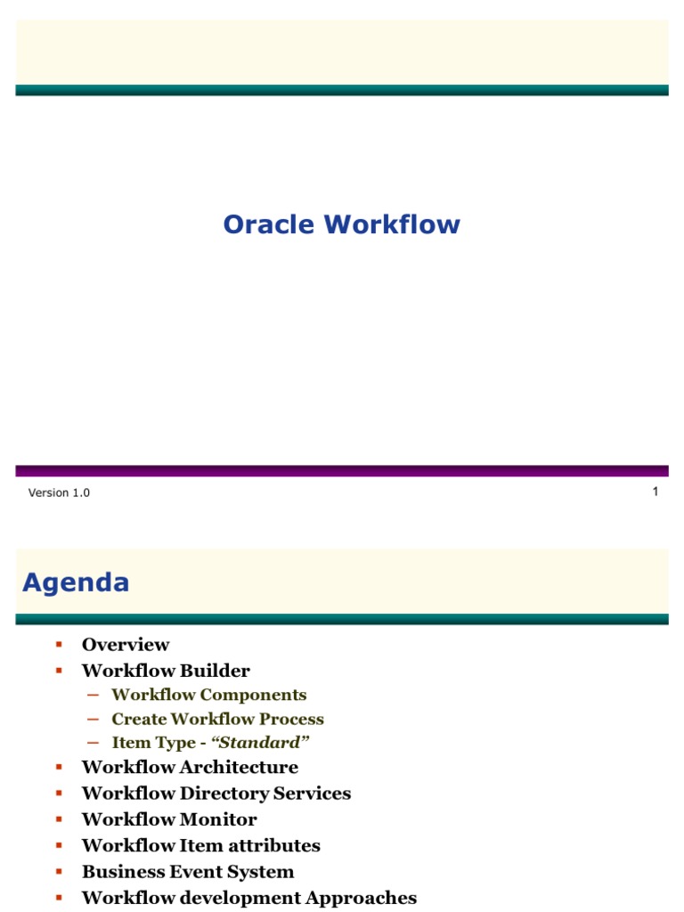 Oracle Workflow | PDF | Oracle Database | Business Process