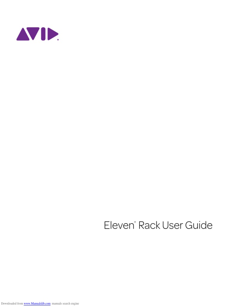 Eleven Rack Manual PDF Amplifier Information And Communications