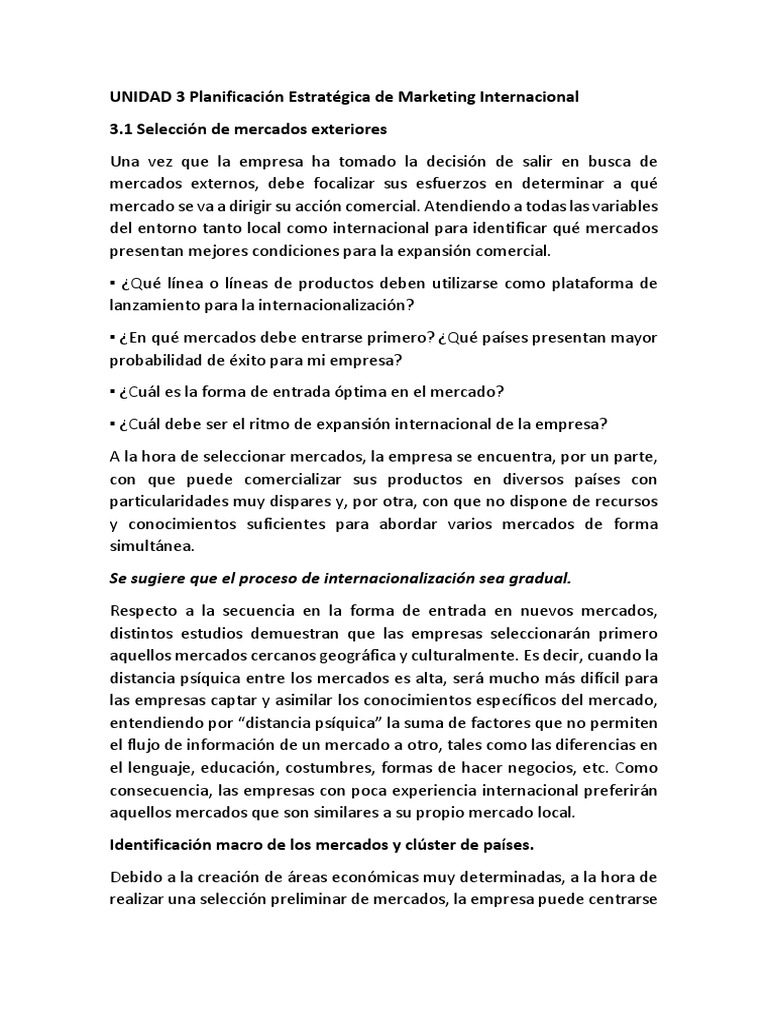 Estrategias de Marketing Internacional | PDF | Mercado (economía ...