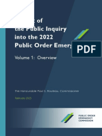 Report of The Public Inquiry Into The 2022 Public Order Emergency