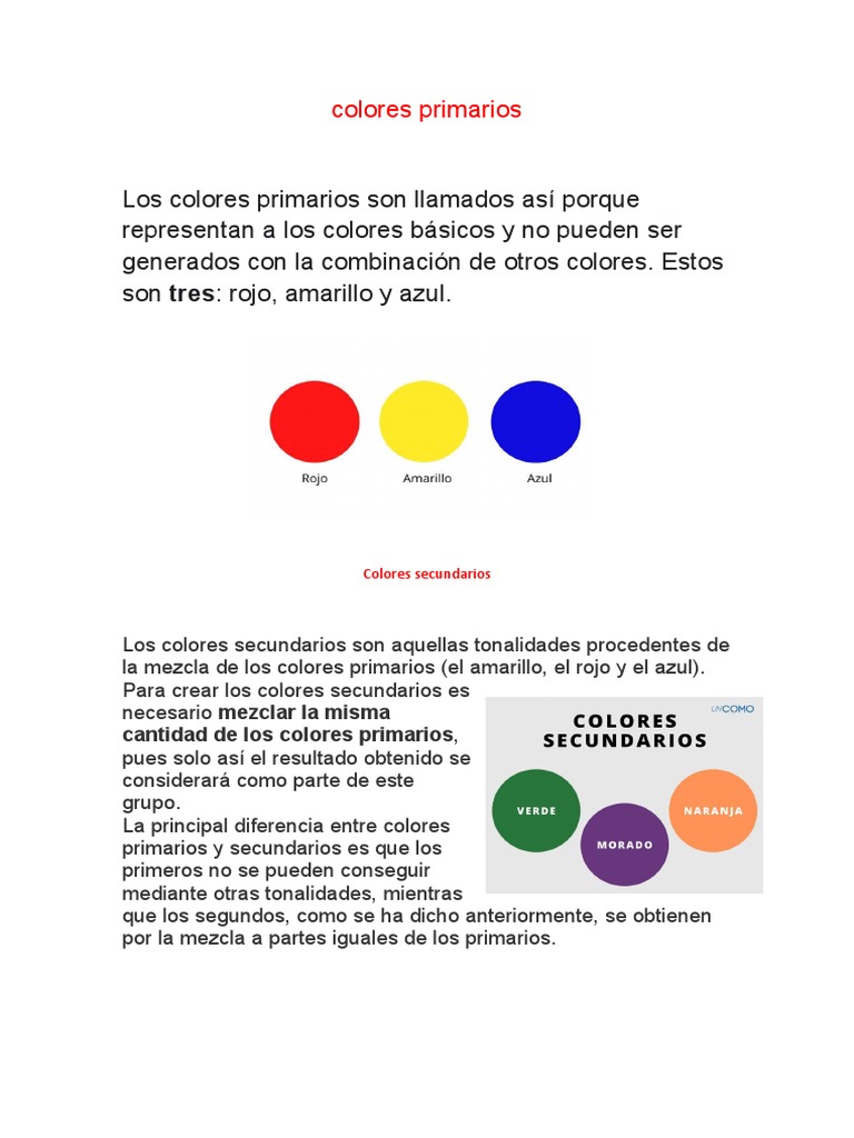 Cuáles son los colores primarios y secundarios, y qué diferencia tienen -  Escolar - ABC Color