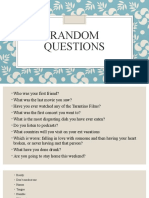 Random Questions