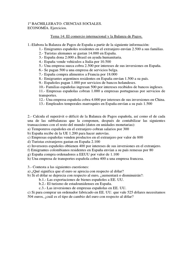 Ejercicios Tema 14 | PDF | Negocios | Finanzas y dinero