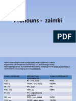 Pronouns - Zaimki SHORT