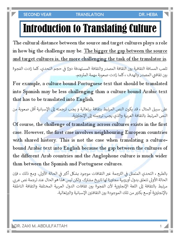 Translating Culture | PDF
