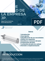 Plan Calidad JP mejora productos