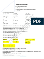 Unit 3 Assignment Differentials and Integrals