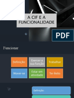O que é funcionalidade segundo a CIF