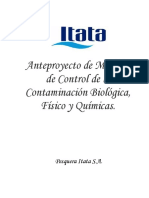 Anteproyecto de Medidas de Contaminacion Biologica Fisico y Quimicas